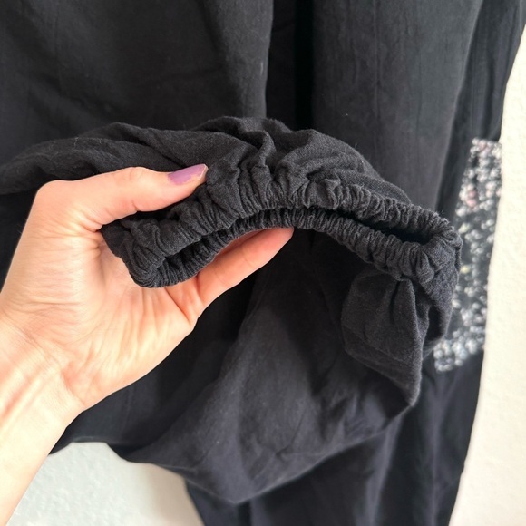 Harlem Pants Women's Small Black Elastic Waist Oversized Pockets Baggy Relaxed - Picture 9 of 9